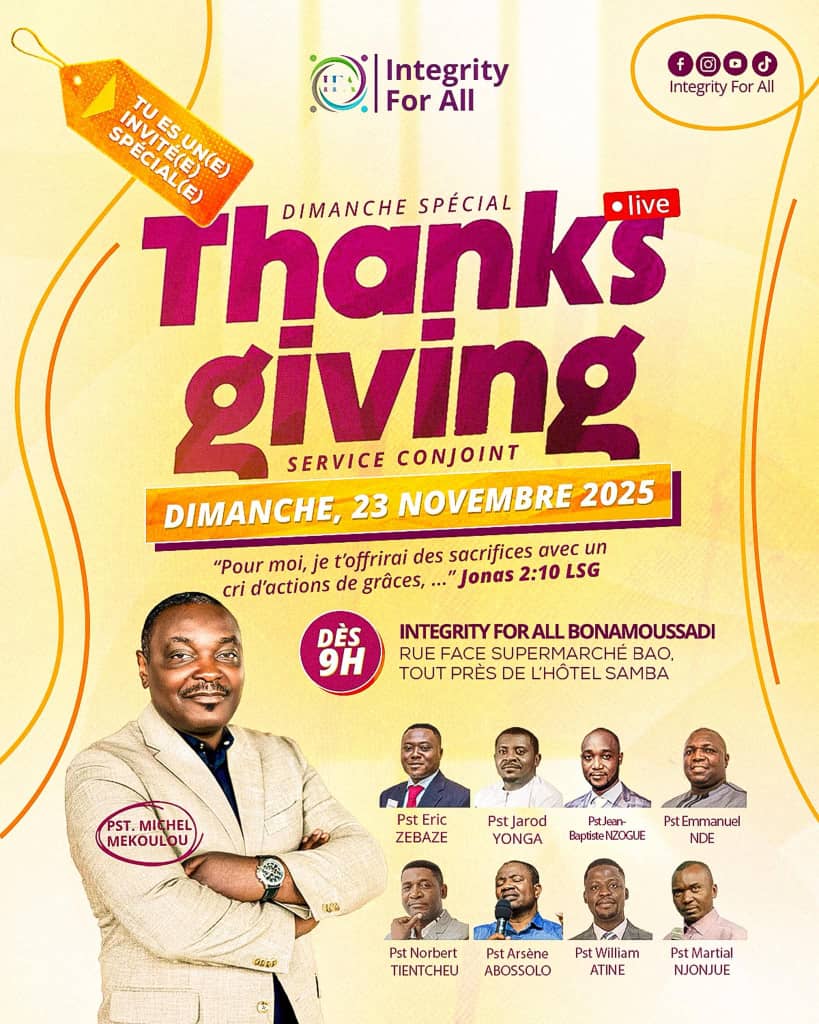 Thanksgiving Spécial : Service Conjoint à Integrity For All Bonamoussadi