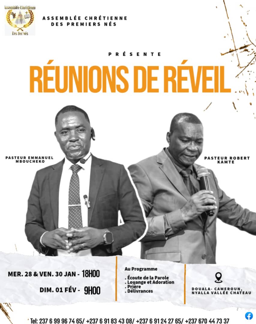 RÉUNIONS DE RÉVEIL - Ne manquez pas ce rendez-vous spirituel !