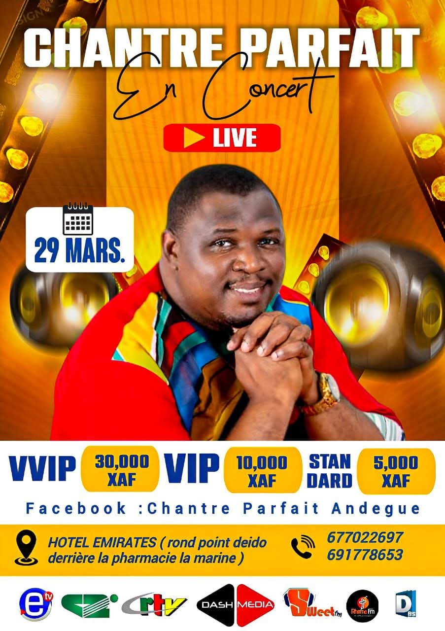 PERFECT SINGER IN LIVE CONCERT ON MARCH 29 IN DOUALA