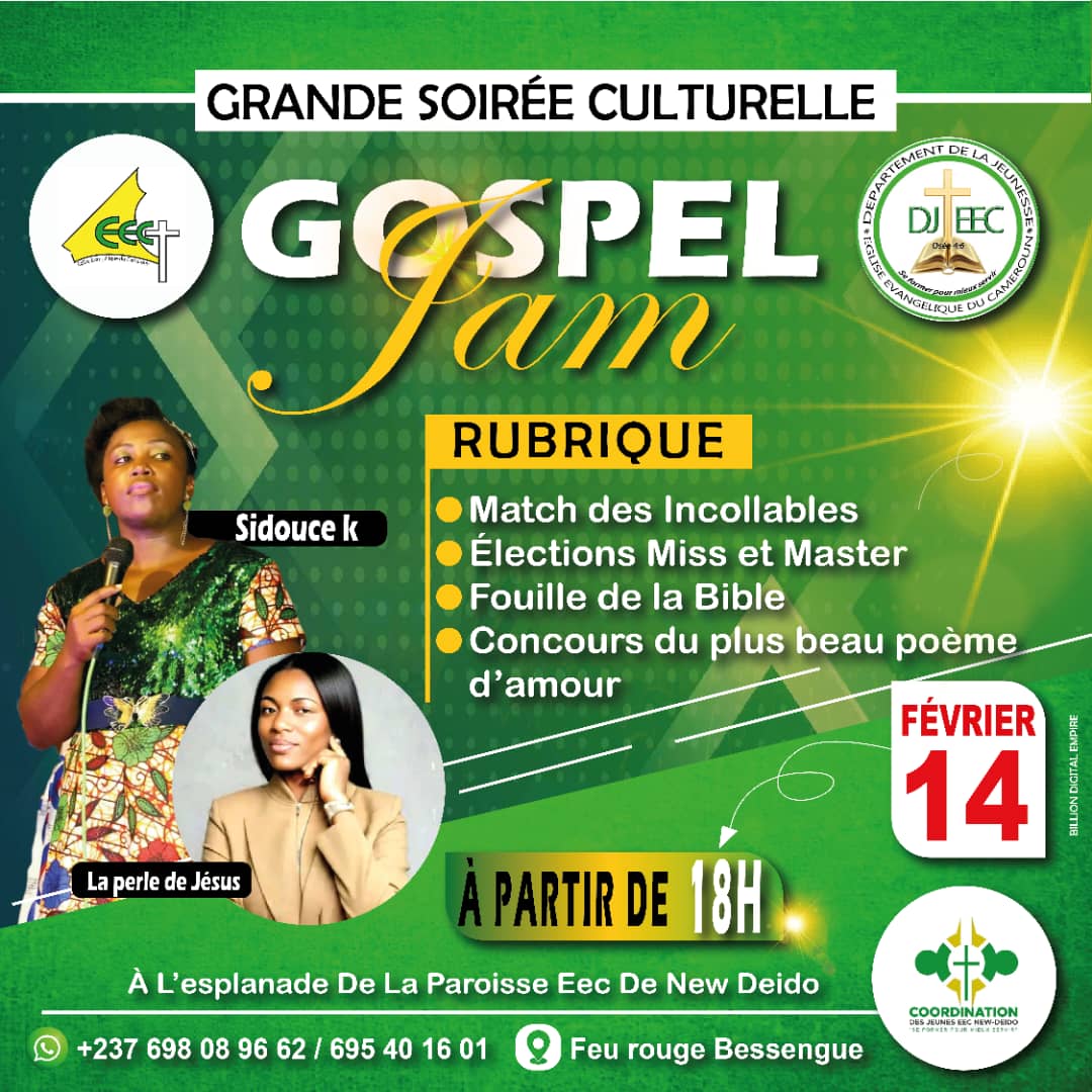 GOSPEL JAM: An exceptional cultural evening on February 14 in New Deido