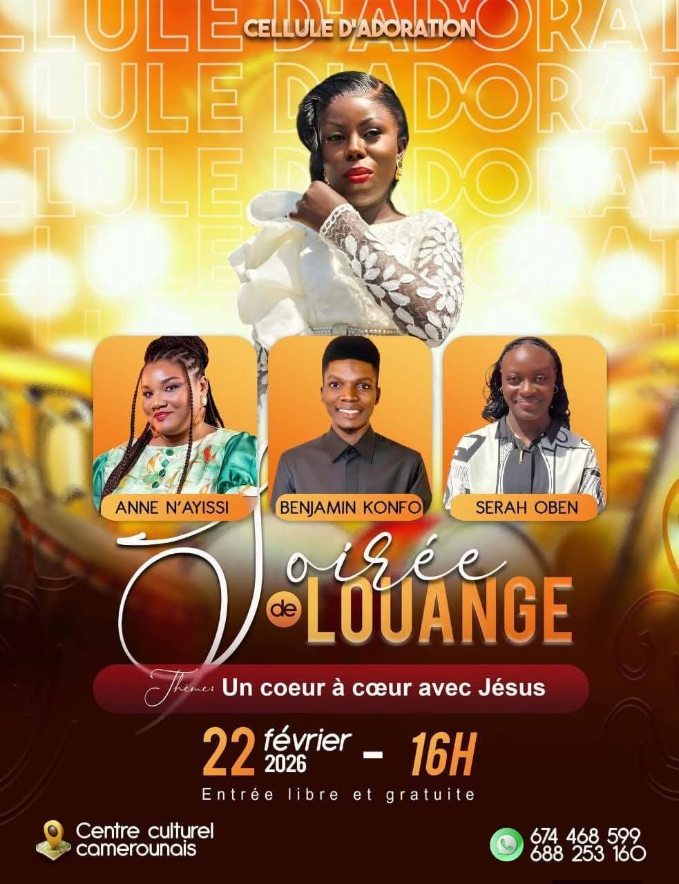 Evening of praise at the Cameroonian Cultural Center