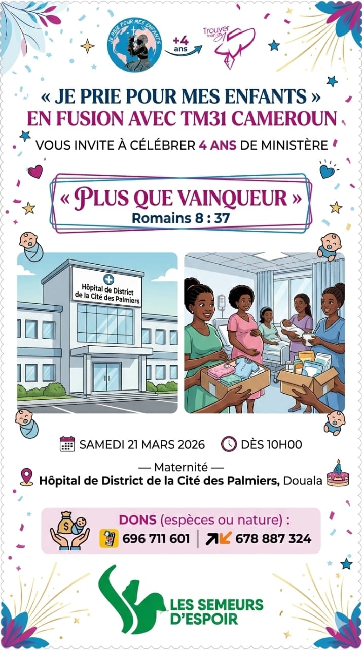 Douala: the ministry “I Pray For My Children” celebrates 4 years of mission with solidarity action at the Cité des Palmiers maternity ward