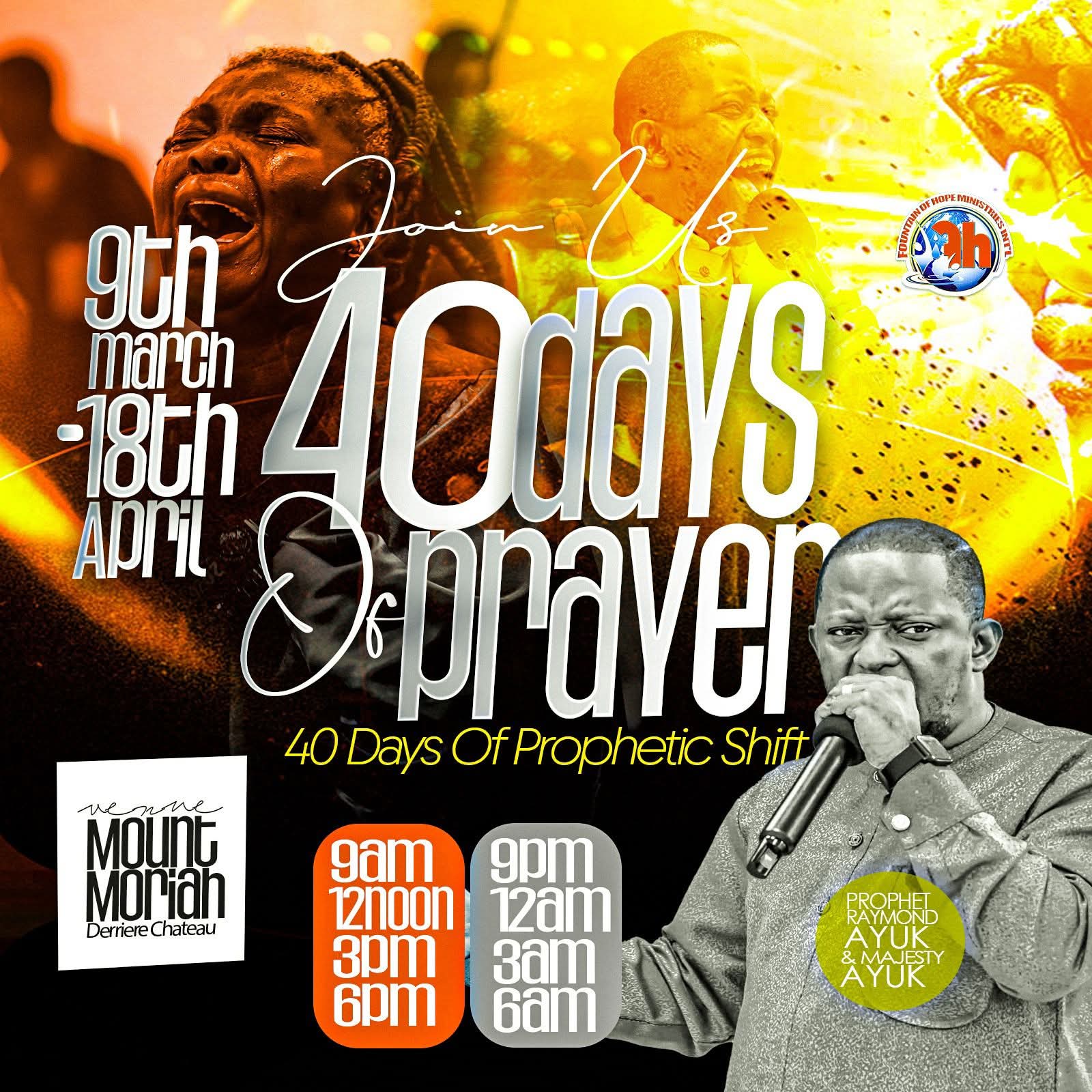 40 days of prayer for a prophetic turning point at Mount Moriah