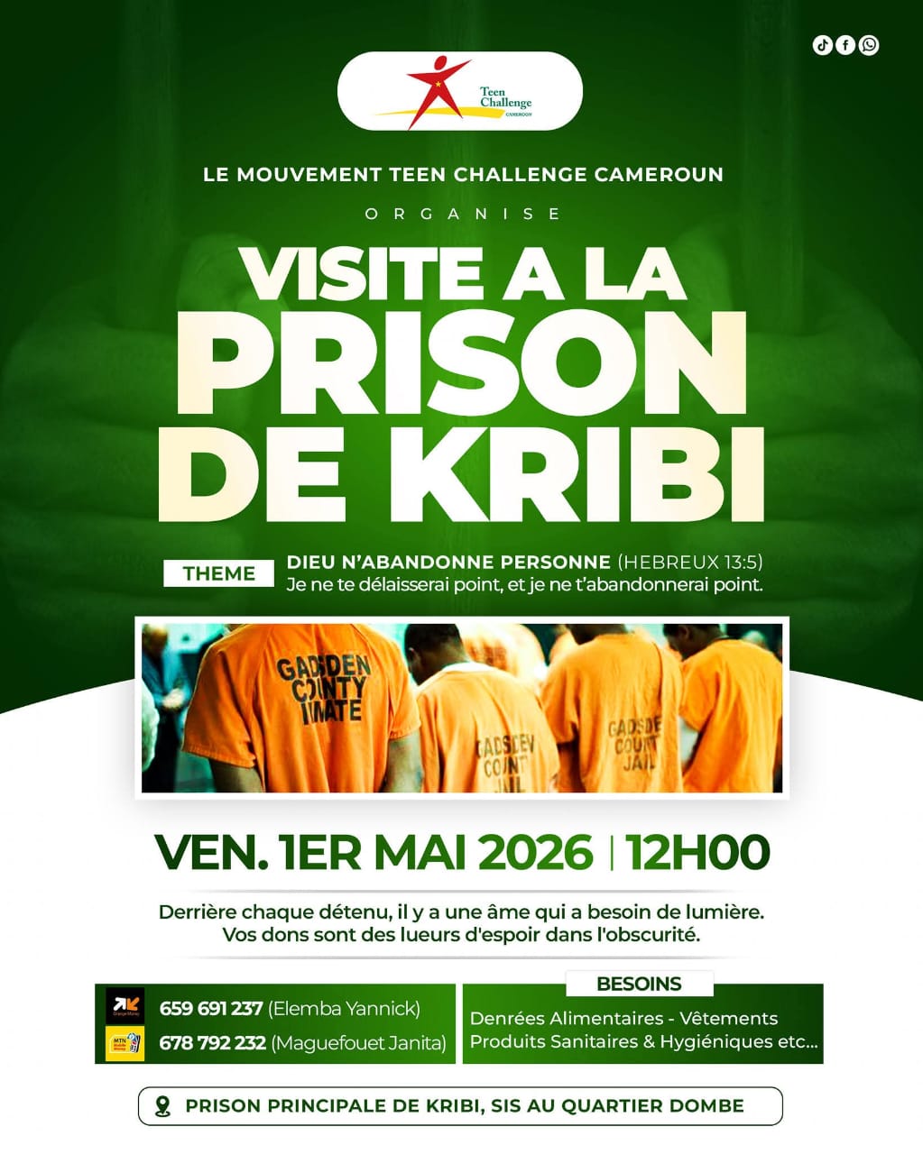 Teen Challenge Cameroon on a mission of hope at Kribi prison