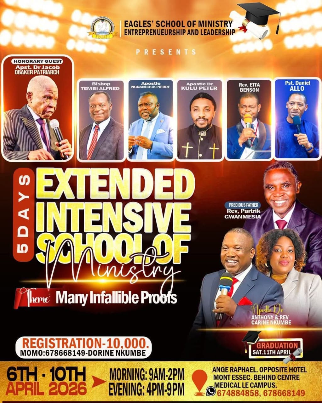 ÉCOLE INTENSIVE DE MINISTÈRE — 5 JOURS « Many Infallible Proofs »