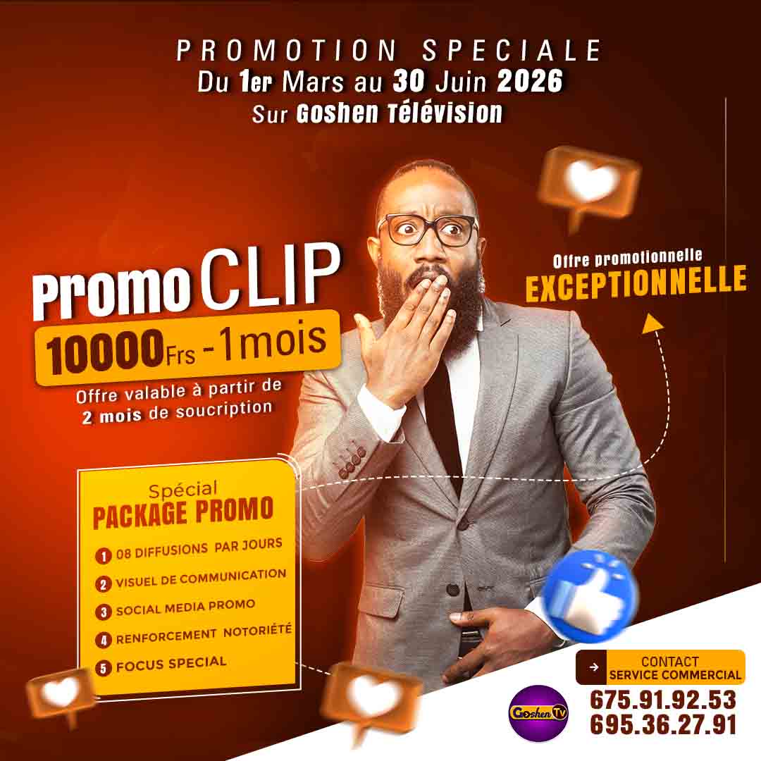 EXCEPTIONAL PROMOTIONAL OFFER FOR CLIPS ON GOSHEN TELEVISION