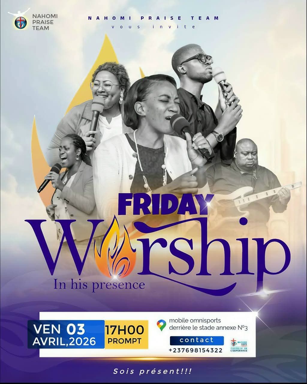The fire comes down Friday April 3 With Friday worship
