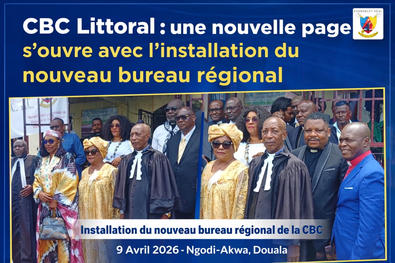 CBC Littoral : une nouvelle page s’ouvre avec l’installation du nouveau bureau régional: le Rév. Dr Samuel Ngacha prend les rênes