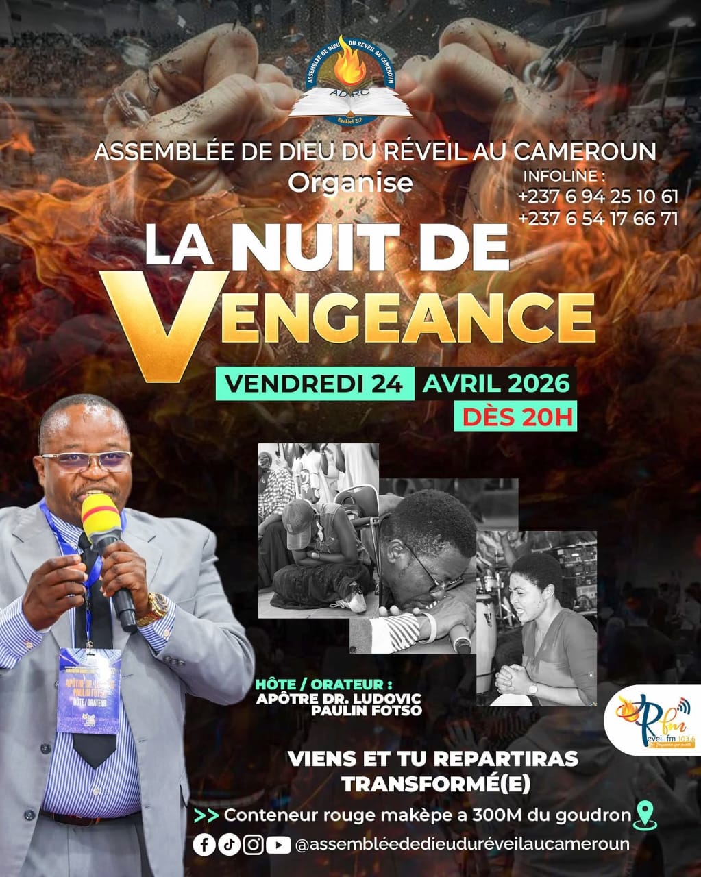 THE NIGHT OF VENGEANCE IS HERE WITH Apostle Dr. Ludovic Paulin Fotso