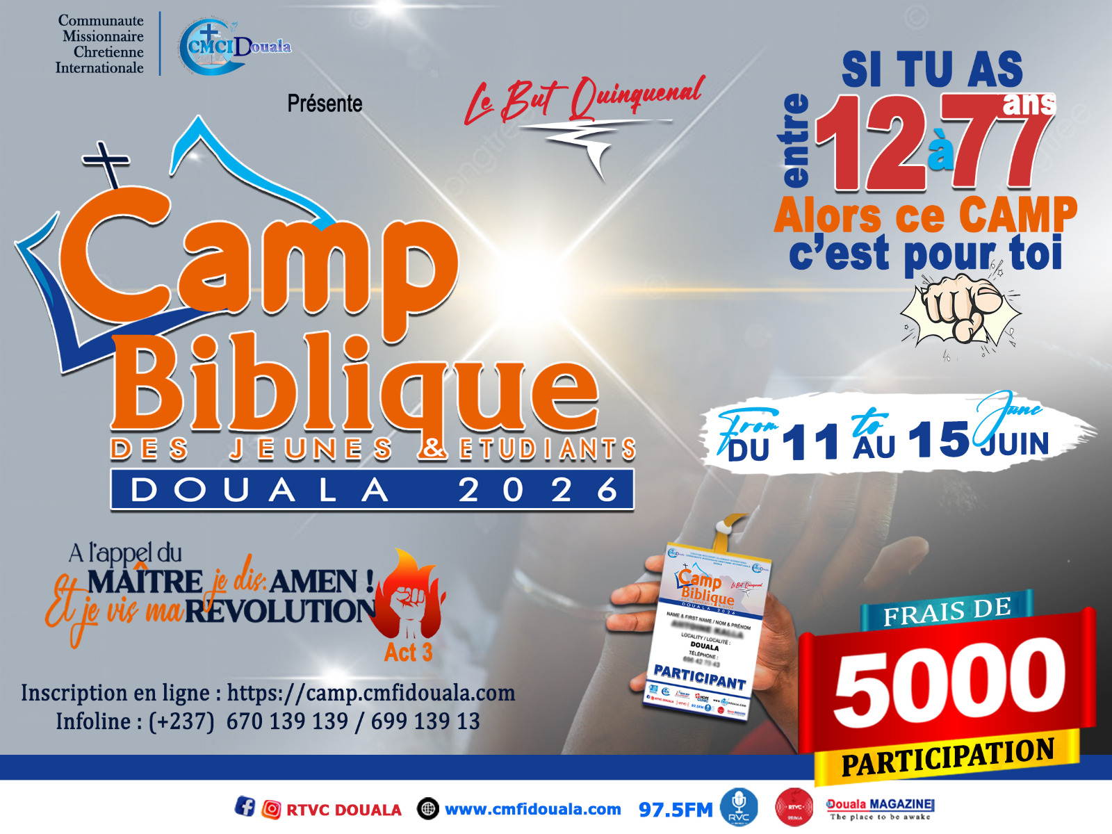 Camp Biblique des Jeunes &amp; Étudiants de Douala 2026