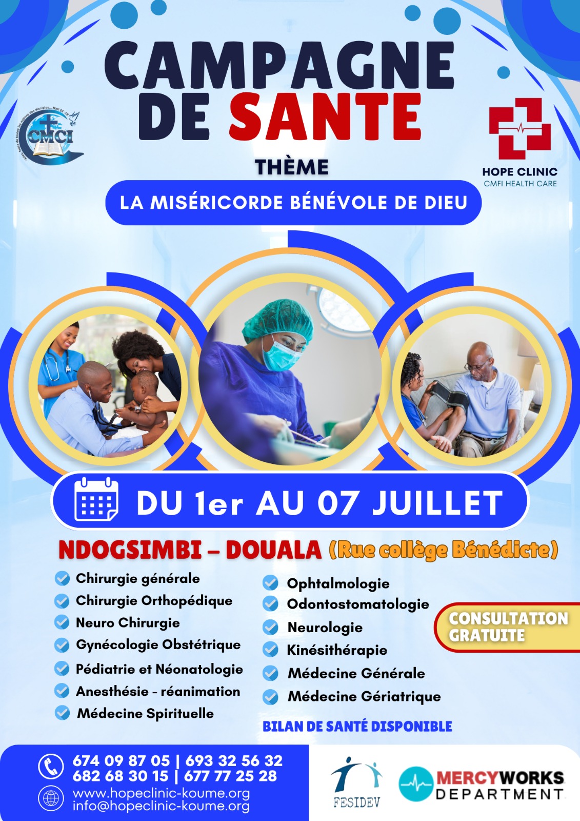 FREE CARE FOR ALL AT THE HOPE CLINIC DOUALA, JULY 2026