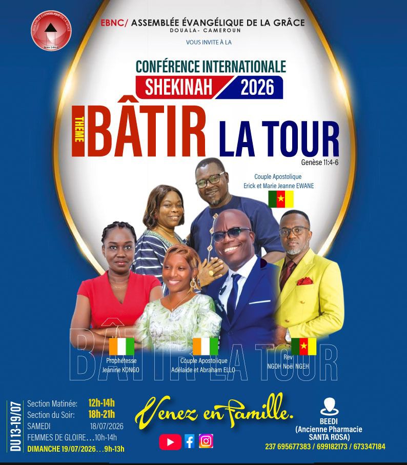 CONFÉRENCE INTERNATIONALE SHEKINAH 2026 — « BÂTIR LA TOUR