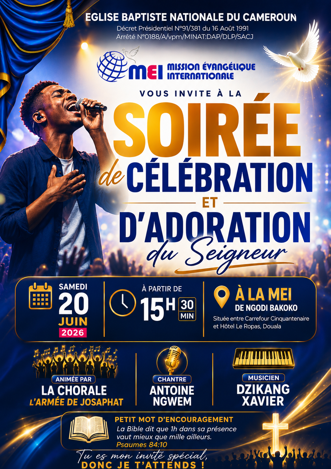 Evening of Worship in Douala — Heaven invites you this June 20 to Ngodi Bakoko