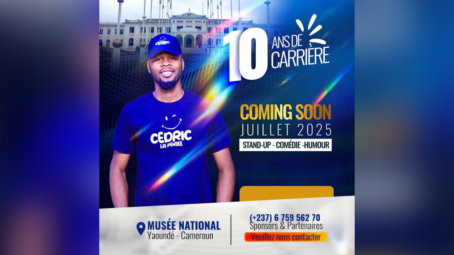 Cédric La Pensée: 10 years of career serving gospel humor!