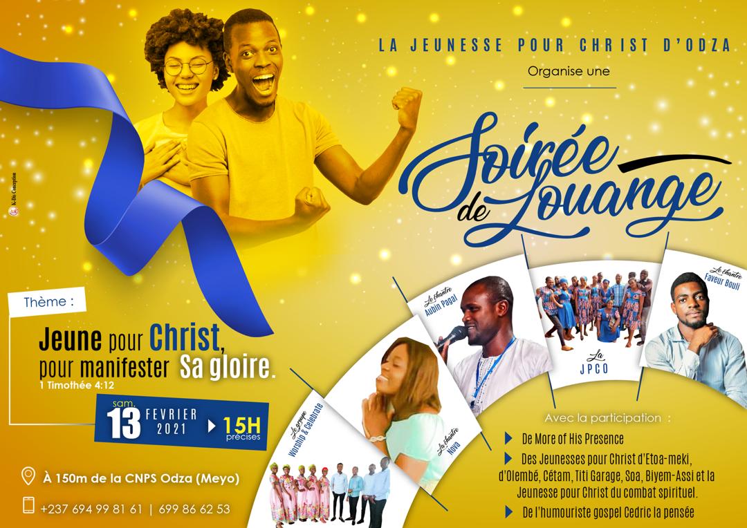 Soirée de Louange avec la Jeunesse pour Christ d’Odza