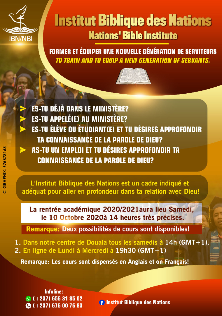 Institut Biblique des Nations ouvre l'année académique