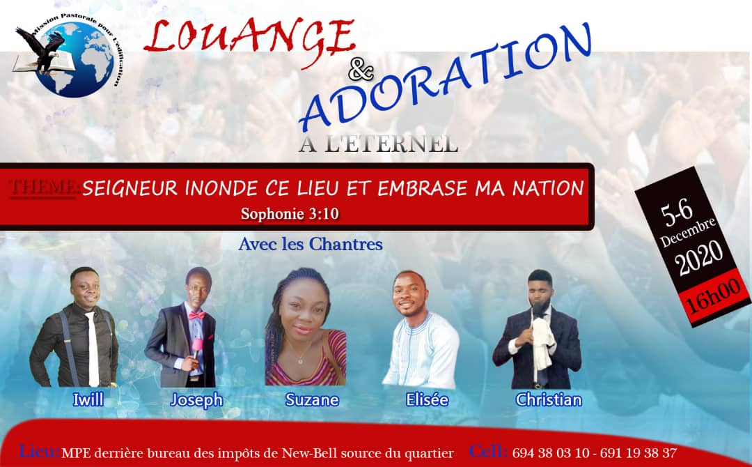 Louange et d'adoration &agrave; l'&Eacute;ternel