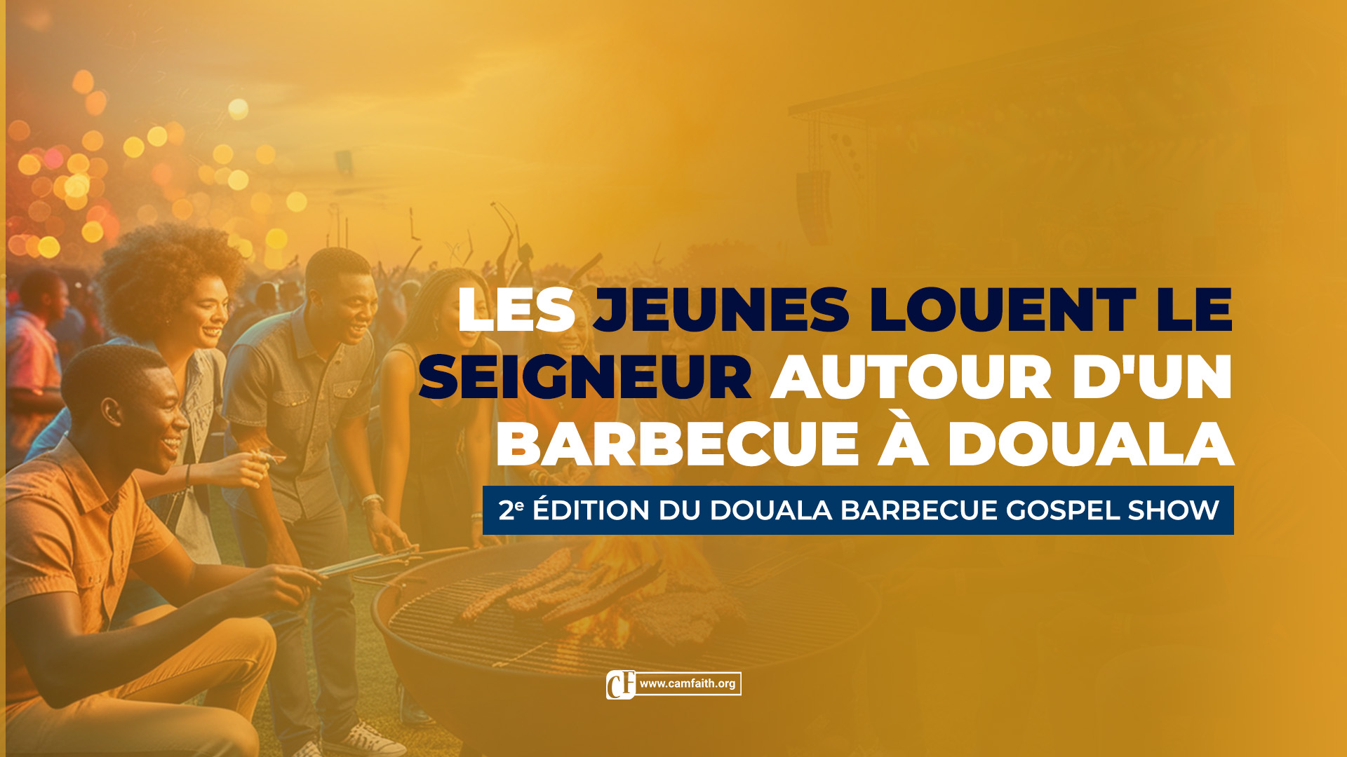 Les jeunes louent Dieu autour du Douala Barbecue Gospel show