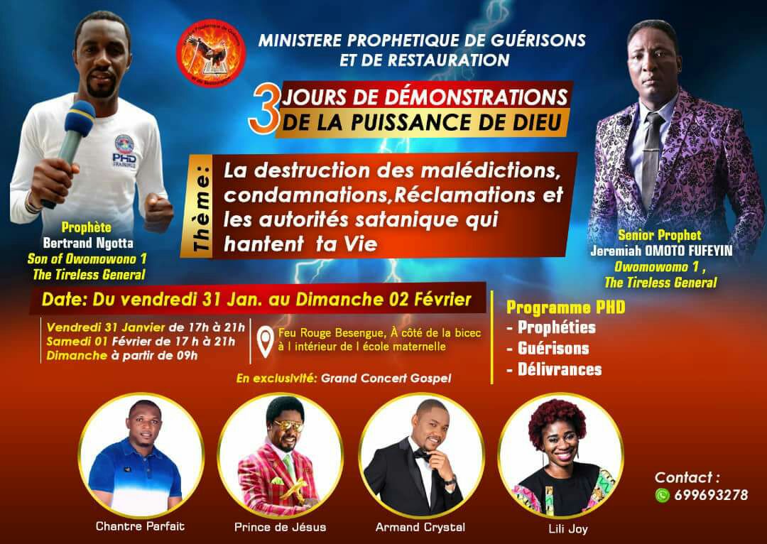 3 jours de démonstration de la puissance de Dieu