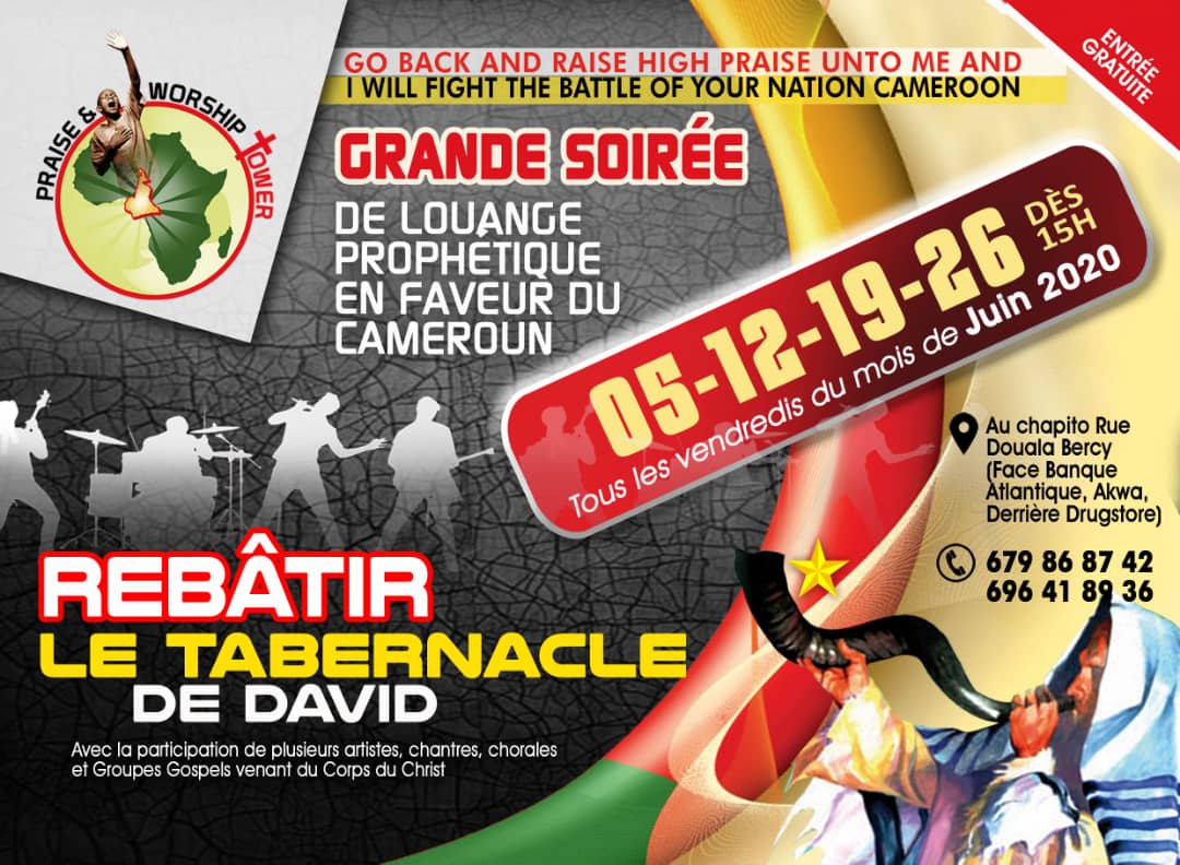 Soirée de louange prophétique en faveur du Cameroun programme juin 2020