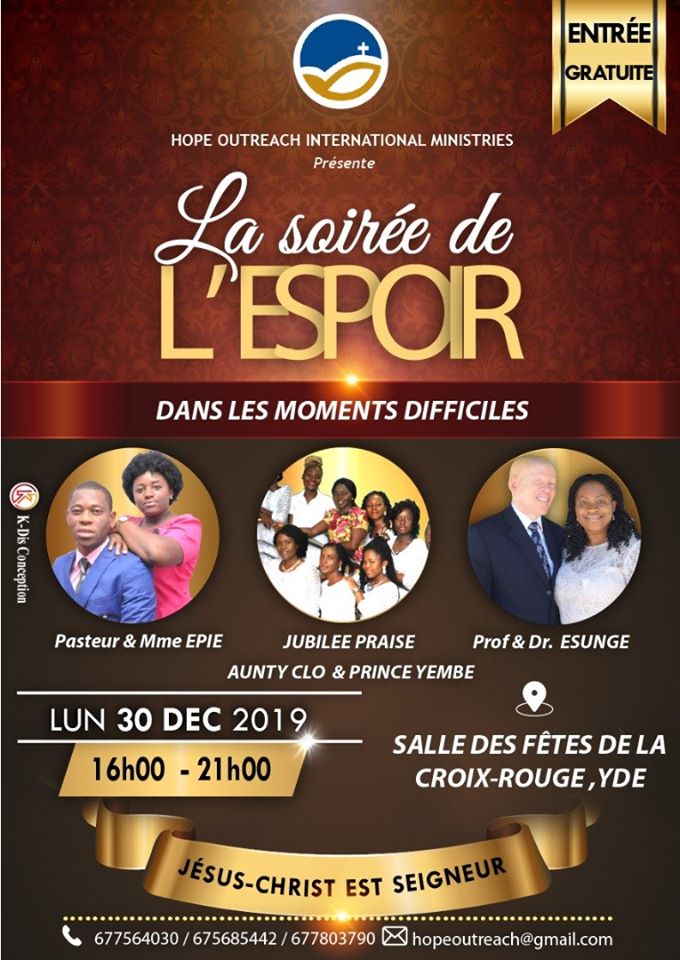 Soirée de l&rsquo;Espoir dans les moments difficiles