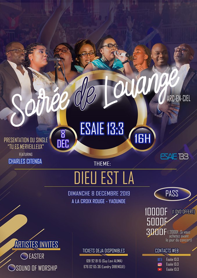 Soirée de louanges arc-en-ciel doublée de la présentation d'un single avec Esa&iuml;e 13:3