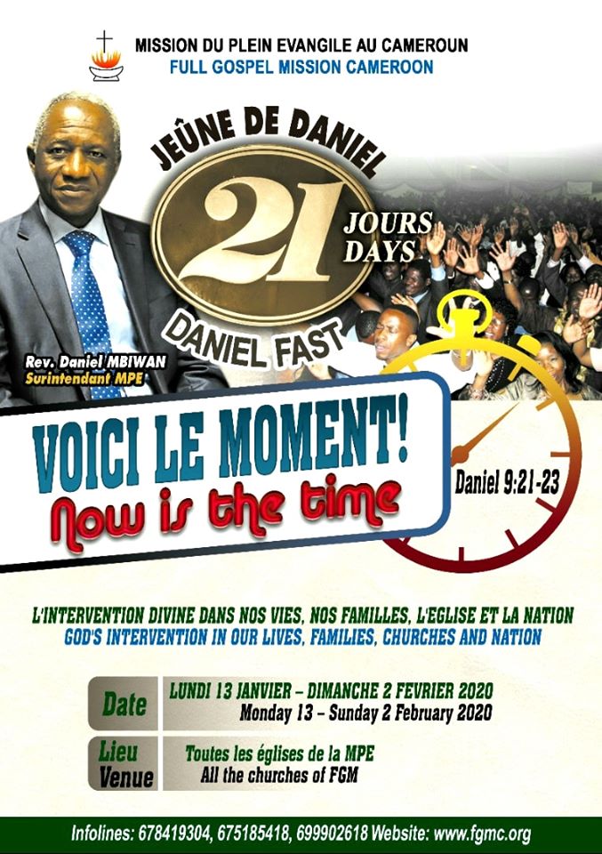 MPE : 21 jours de je&ucirc;ne et pri&egrave;res (je&ucirc;ne de Daniel)