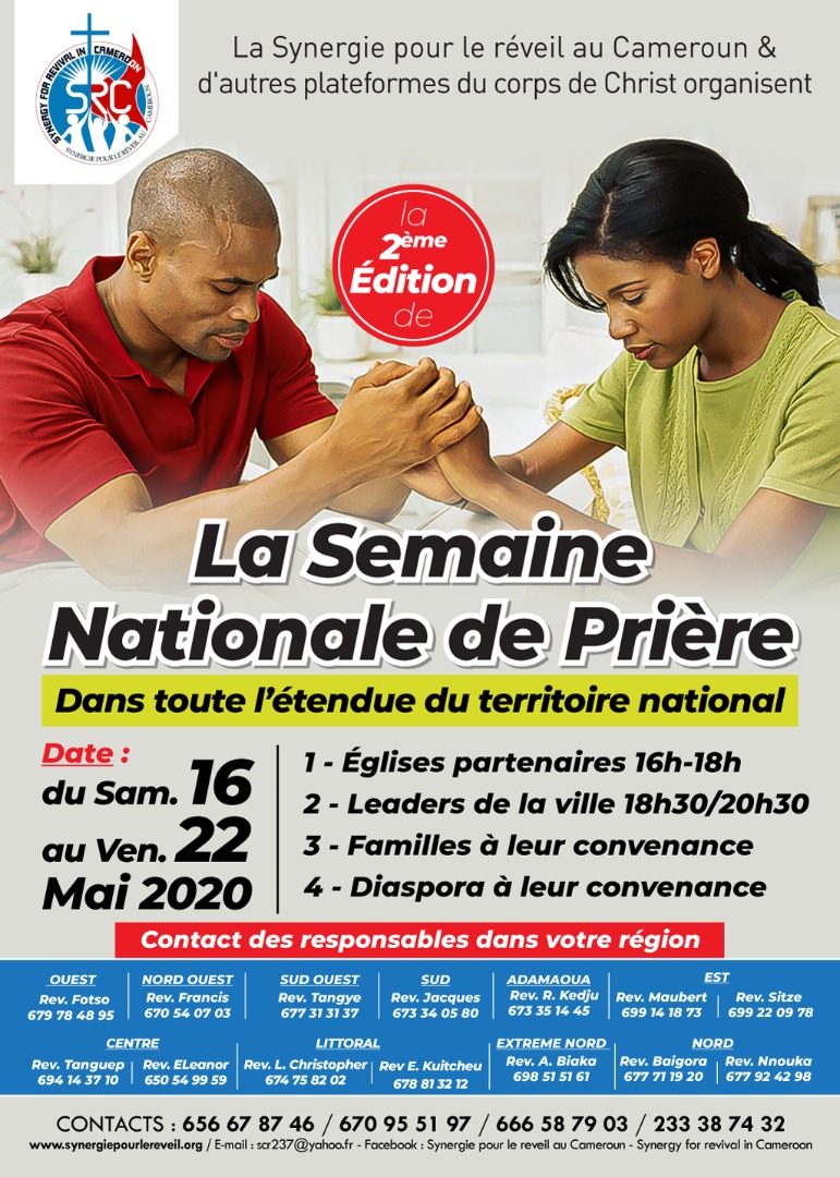Semaine nationale de pri&egrave;re du 16 au 22 mai 2020 sur toute l'étendu du territoire national