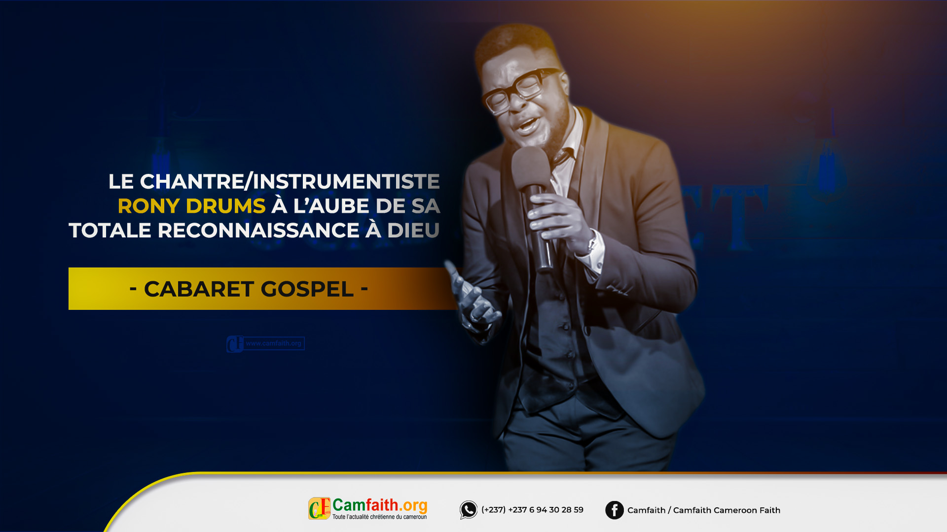 Cantor Rony at the dawn of his recognition