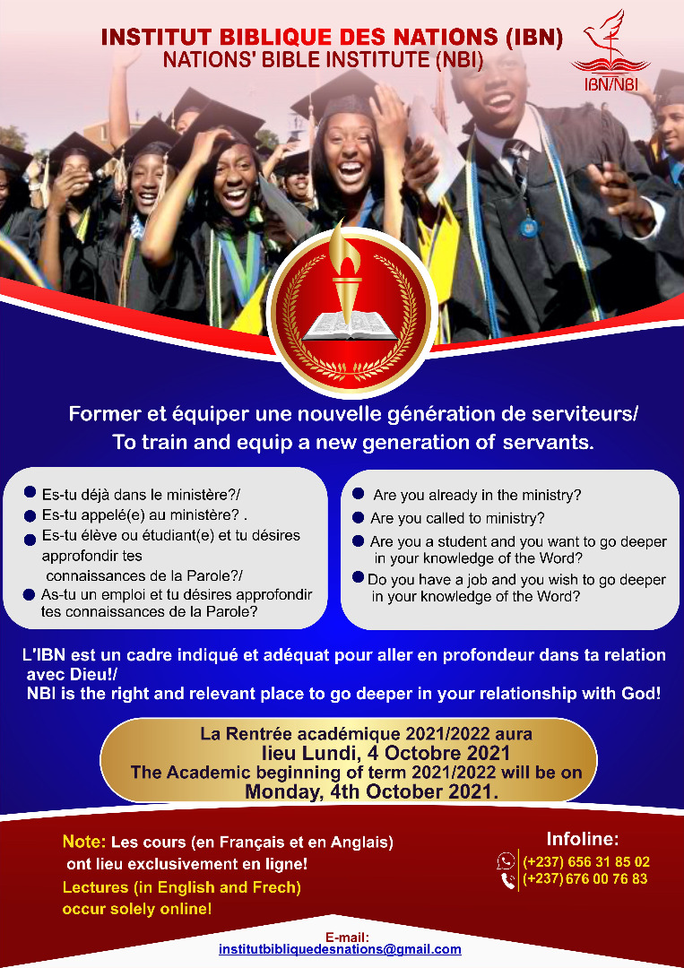 Rentrée académique &agrave; l'Institut Biblique des Nations (IBN)
