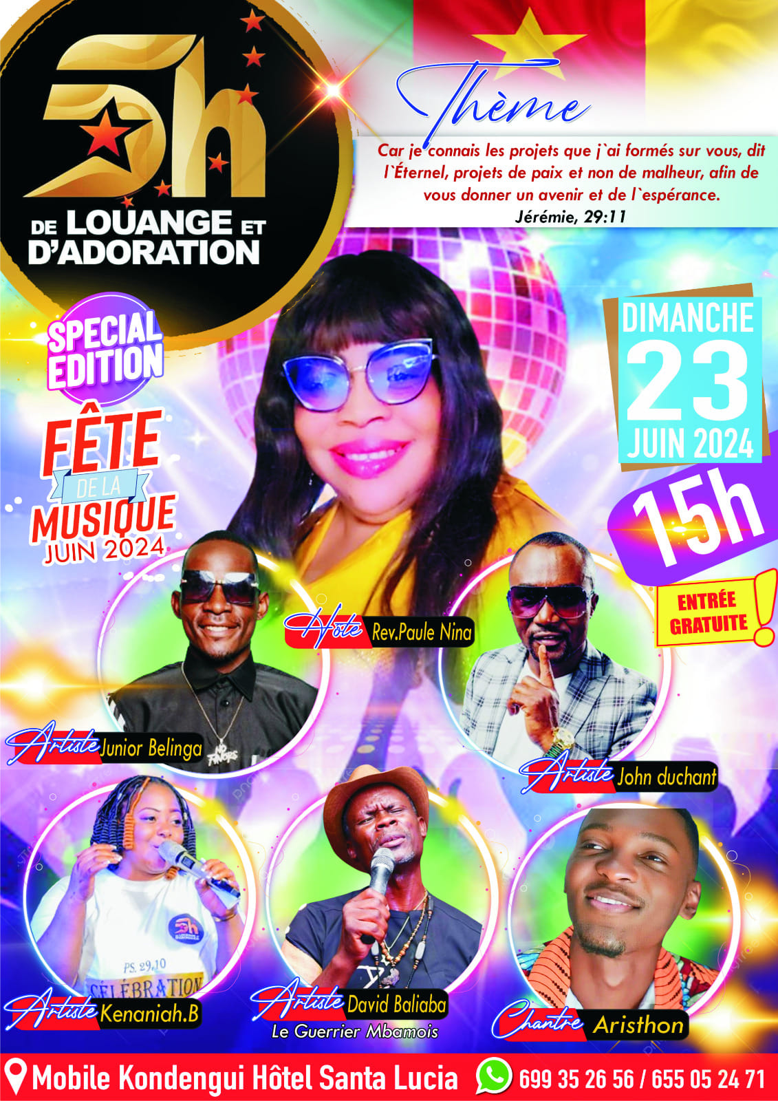 5h de louange et d'adoration édition spéciale F&ecirc;te de la Musique