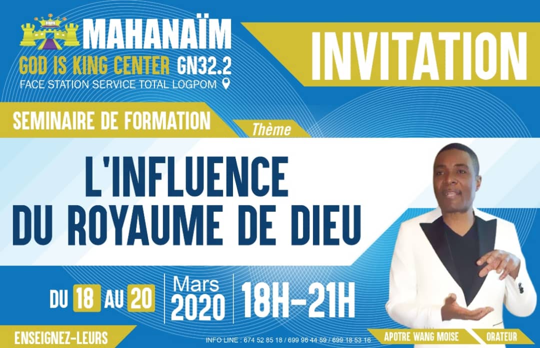 Séminaire de 3 jours pour l&rsquo;influence du royaume de Dieu