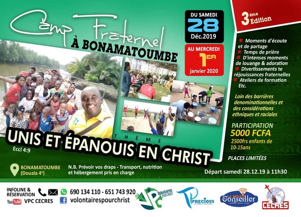 Volontaires Pour Christ : 3e édition du Camp Fraternel