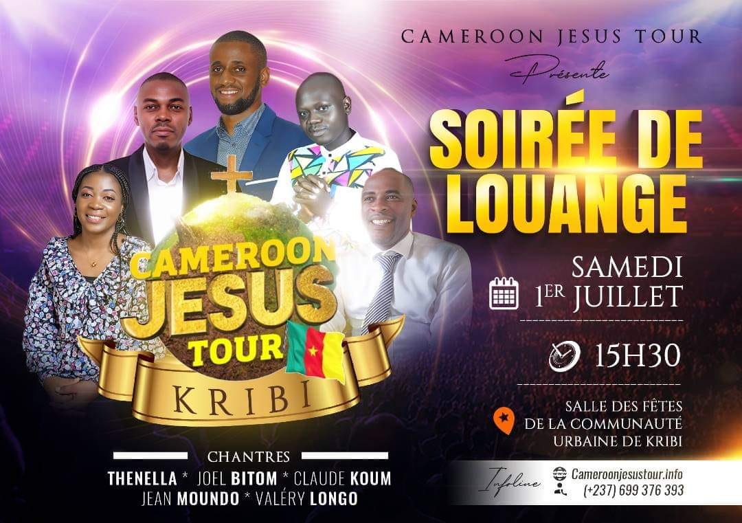 Cameroon Jesus Tour en Soirée de louange à Kribi