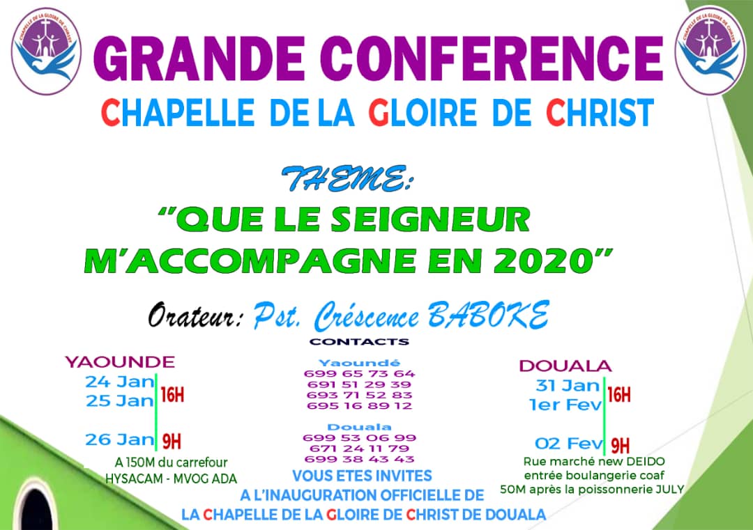 Grande Conférence &agrave; la Chapelle de la Gloire de Christ